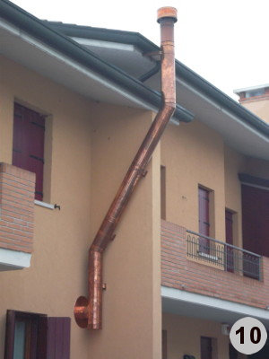 canna fumaria in rame realizzata a Verona (Veneto)